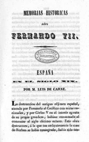 España en el siglo XIX, por M. Luis de Carne