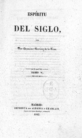 Espiritu del siglo. Tomo V.