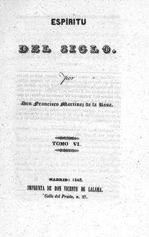 Espiritu del siglo. Tomo VI.
