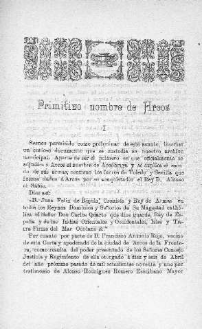 Primitivo nombre de Arcos