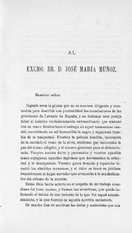 Al Excmo. Sr. D. José María Muñoz