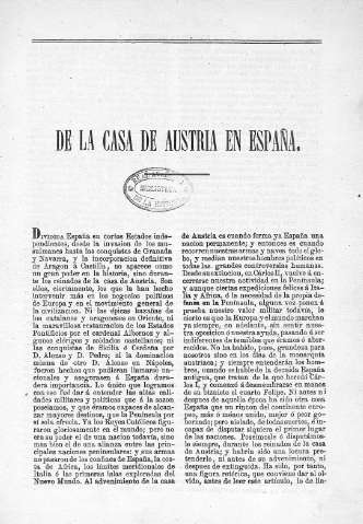 De la Casa de Austria en España