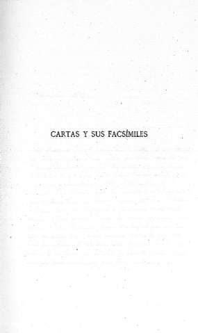 Cartas y sus facsímiles