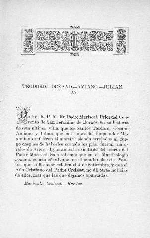 Teodoro.- Océano.- Amiano.- Julián