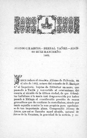 Alonso de Arcos.- Bernal Yañez.- Alonso Ruiz Mancheño