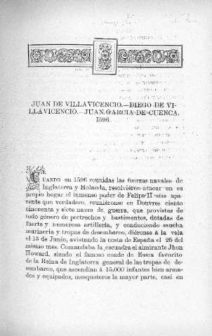 Juan de Villavicencio .- Diego de Villavicencio .- Juan Garcia de Cuenca
