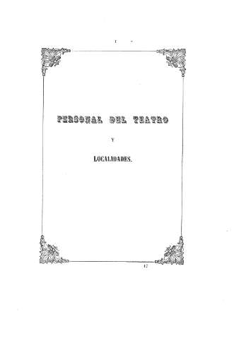PERSONAL DEL TEATRO Y LOCALIDADES