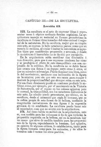Capitulo III. De la Escultura