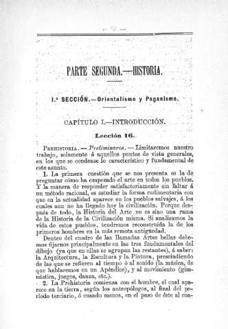 PARTE SEGUNDA. HISTORIA. 1ª Sección: Orientalismo y Paganismo. Capitulo I. Introducción