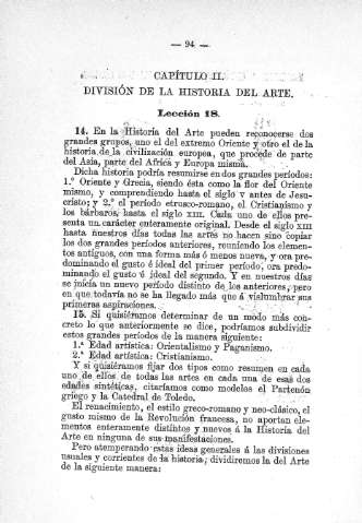 Capitulo II. División de la Historia del Arte