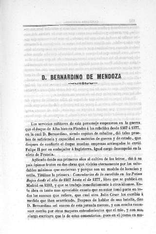 D. Bernardino de Mendoza