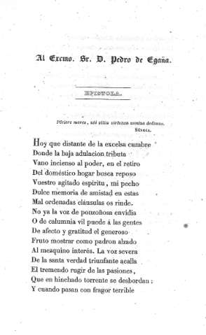 Al Excmo. Sr. D. Pedro de Egaña