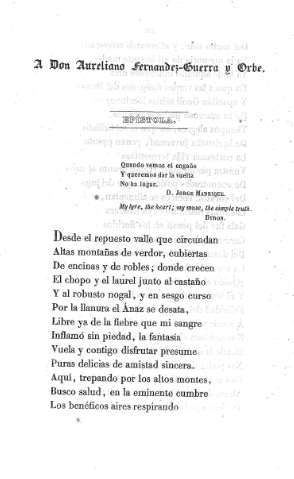 A Don Aureliano Fernández-Guerra y Orbe