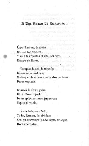 A Don Ramon de Campoamor