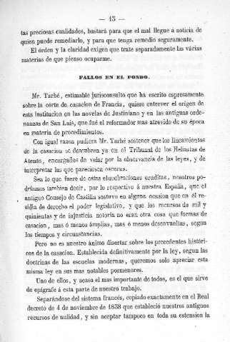 Fallos en el fondo