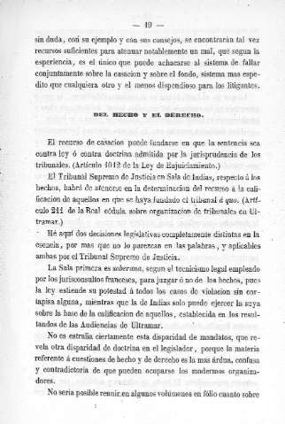 Del hecho y el derecho