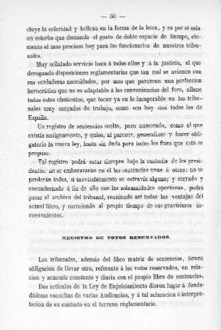 Registro de votos reservados