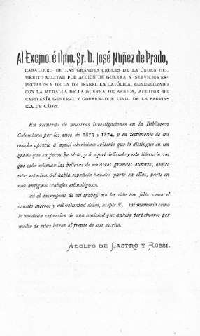 Al Excmo. é Ilmo. Sr. D. José Núñez de Prado