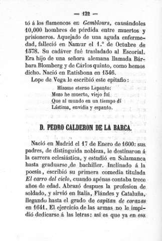D. Pedro Calderon de la Barca