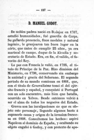 D. Manuel Godoy
