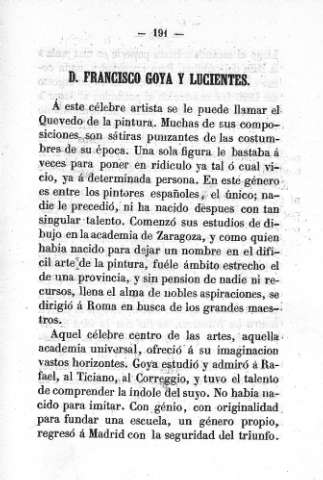 D. Francisco de Goya y Lucientes