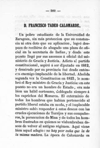 D. Francisco Tadeo Calomarde