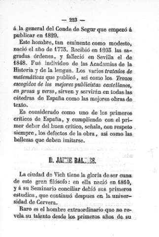 D. Jaime de Balmes
