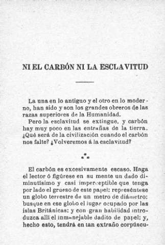 Ni el carbón ni la esclavitud