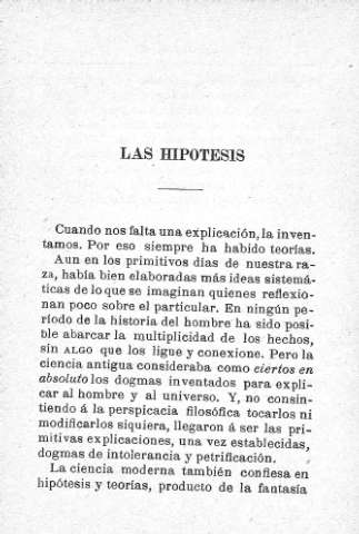 Las hipótesis