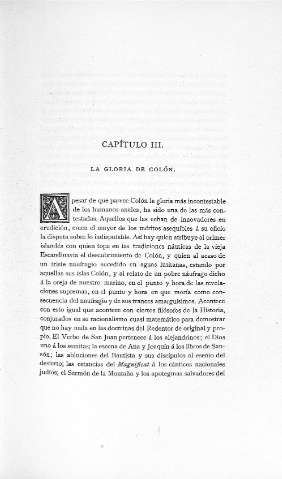 Capitulo III. La gloria de Colón