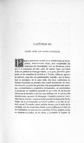 Capitulo XI. Colón ante los Reyes Católicos