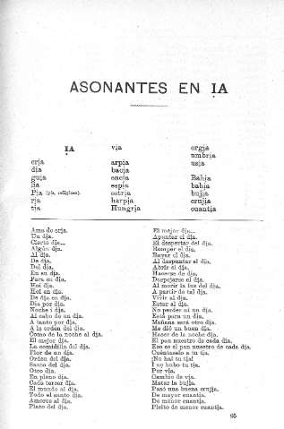 Asonantes en ia