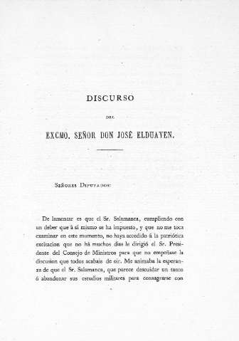Discurso del Excmo. Señor Don José Elduayen
