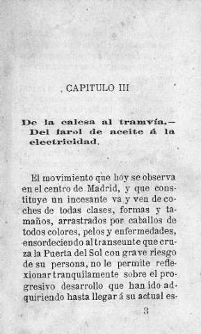 Capitulo III. De la calesa al tranvía.- Del farol de aceite á la electricidad