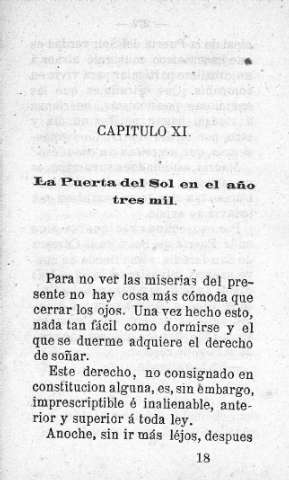 Capitulo XI. La Puerta del Sol en el año tres mil