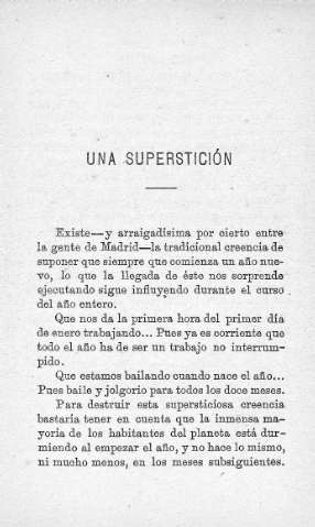 Una superstición