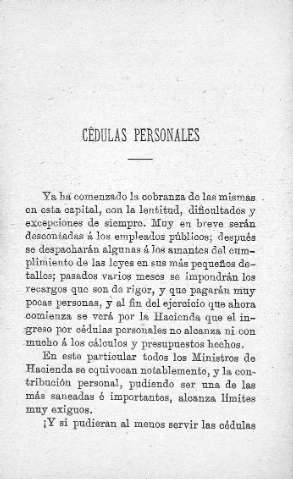 Cédulas personales