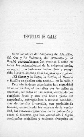 Tertulias de calle