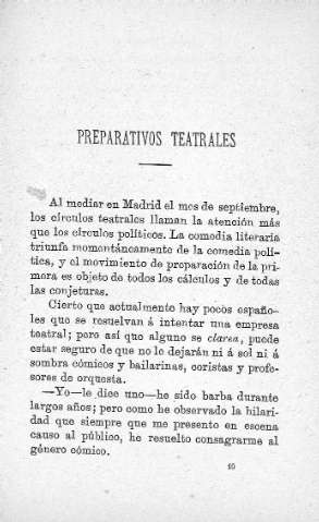 Preparativos teatrales