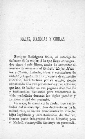 Majas, manolas y chulas