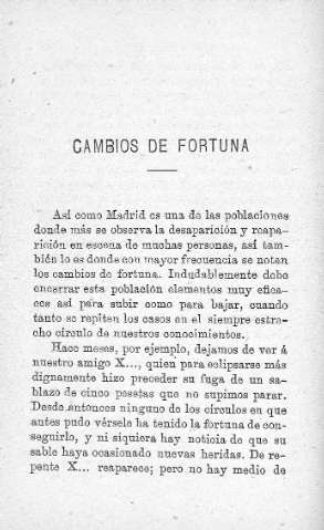 Cambios de fortuna