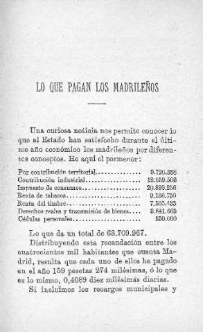 Lo que pagan los madrileños