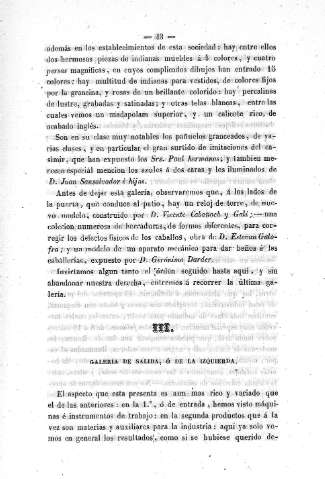 Galería de salida, ó de la izquierda