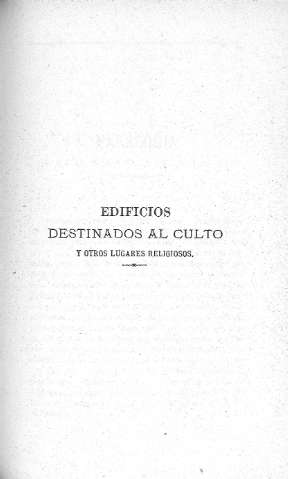 Edificios destinados al culto y otro lugares religiosos