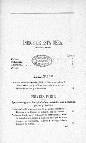 Indice de esta obra