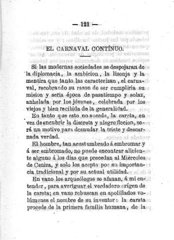 El carnaval contínuo