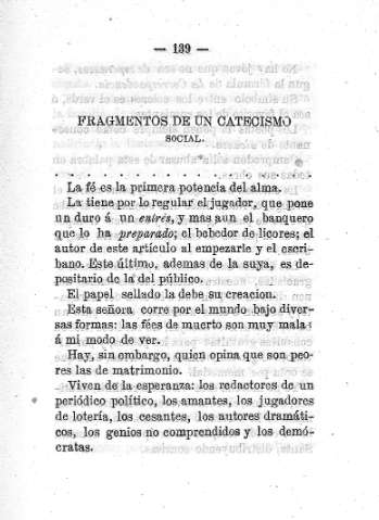 Fragmentos de un catecismo social