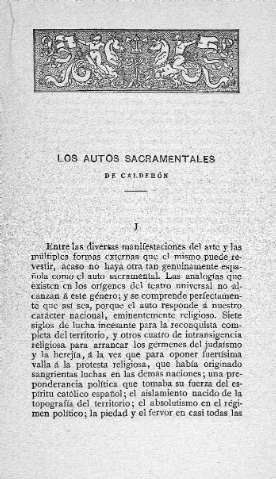 Los autos sacramentales de Calderón