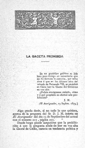La gaceta prohibida