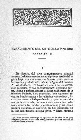 Renacimiento del arte de la pintura en España
